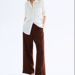 H&M Chocolate Wide-Leg Pants
